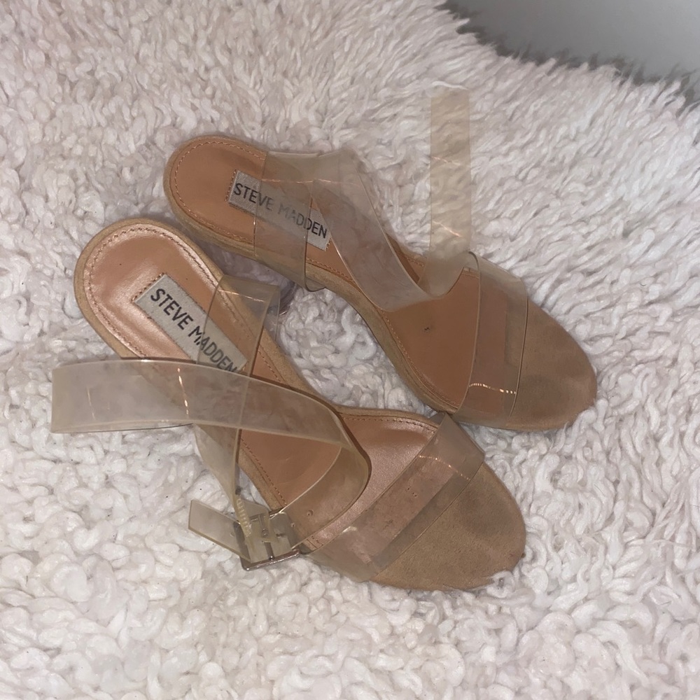 Clear Steve Madden heels. #heels #y2k #stevemadden #formal #going out